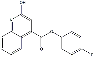 4-fluorophenyl 2-hydroxy-4-quinolinecarboxylate 结构式