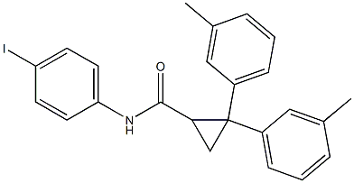 N-(4-iodophenyl)-2,2-bis(3-methylphenyl)cyclopropanecarboxamide 结构式
