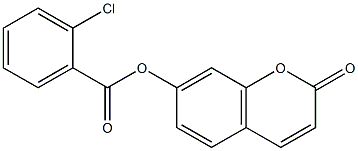 2-oxo-2H-chromen-7-yl 2-chlorobenzoate 结构式