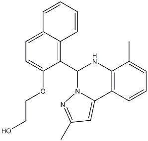 2-{[1-(2,7-dimethyl-5,6-dihydropyrazolo[1,5-c]quinazolin-5-yl)-2-naphthyl]oxy}ethanol 结构式