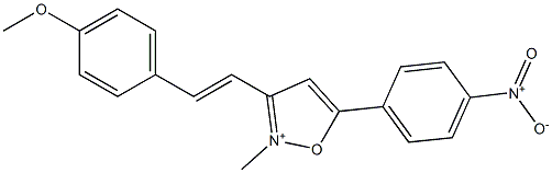 3-[2-(4-methoxyphenyl)vinyl]-2-methyl-5-(4-nitrophenyl)isoxazol-2-ium 结构式