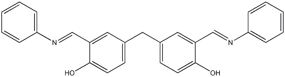 4-{4-hydroxy-3-[(phenylimino)methyl]benzyl}-2-[(phenylimino)methyl]phenol 结构式