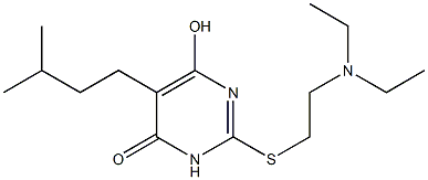 2-{[2-(diethylamino)ethyl]sulfanyl}-6-hydroxy-5-isopentyl-4(3H)-pyrimidinone 结构式
