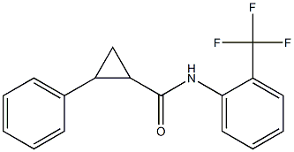 2-phenyl-N-[2-(trifluoromethyl)phenyl]cyclopropanecarboxamide 结构式