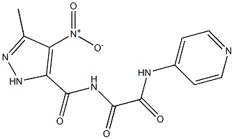 4-nitro-3-methyl-N-[oxo(4-pyridinylamino)acetyl]-1H-pyrazole-5-carboxamide 结构式