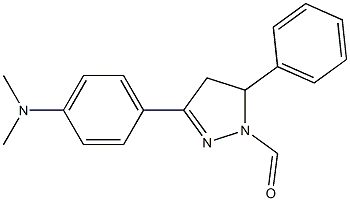 3-[4-(dimethylamino)phenyl]-5-phenyl-4,5-dihydro-1H-pyrazole-1-carbaldehyde 结构式