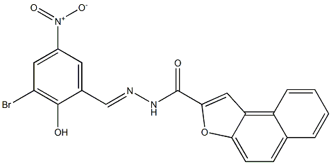 N'-{3-bromo-2-hydroxy-5-nitrobenzylidene}naphtho[2,1-b]furan-2-carbohydrazide 结构式