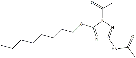 N-[1-acetyl-5-(octylsulfanyl)-1H-1,2,4-triazol-3-yl]acetamide 结构式