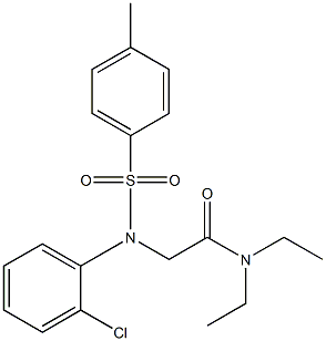 2-{2-chloro[(4-methylphenyl)sulfonyl]anilino}-N,N-diethylacetamide 结构式