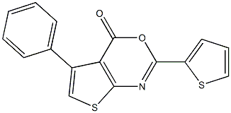 5-phenyl-2-(2-thienyl)-4H-thieno[2,3-d][1,3]oxazin-4-one 结构式
