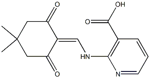 2-{[(4,4-dimethyl-2,6-dioxocyclohexylidene)methyl]amino}nicotinic acid 结构式