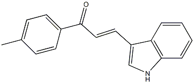 3-(1H-indol-3-yl)-1-(4-methylphenyl)-2-propen-1-one 结构式