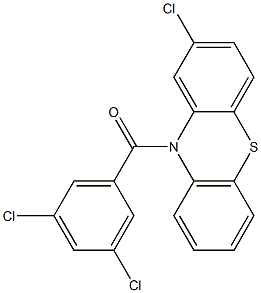 2-chloro-10-(3,5-dichlorobenzoyl)-10H-phenothiazine 结构式