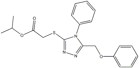 isopropyl {[5-(phenoxymethyl)-4-phenyl-4H-1,2,4-triazol-3-yl]sulfanyl}acetate 结构式