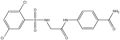 4-[({[(2,5-dichlorophenyl)sulfonyl]amino}acetyl)amino]benzamide 结构式