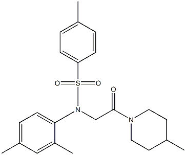 N-(2,4-dimethylphenyl)-4-methyl-N-[2-(4-methylpiperidin-1-yl)-2-oxoethyl]benzenesulfonamide 结构式