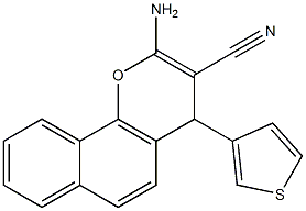 2-amino-4-(3-thienyl)-4H-benzo[h]chromene-3-carbonitrile 结构式