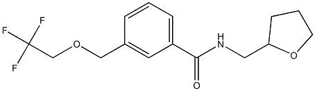 N-(tetrahydro-2-furanylmethyl)-3-[(2,2,2-trifluoroethoxy)methyl]benzamide 结构式