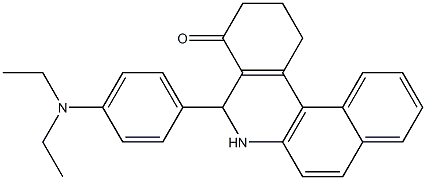 5-[4-(diethylamino)phenyl]-2,3,5,6-tetrahydrobenzo[a]phenanthridin-4(1H)-one 结构式