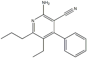 2-amino-5-ethyl-4-phenyl-6-propylnicotinonitrile 结构式