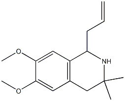 1-allyl-6,7-dimethoxy-3,3-dimethyl-1,2,3,4-tetrahydroisoquinoline 结构式