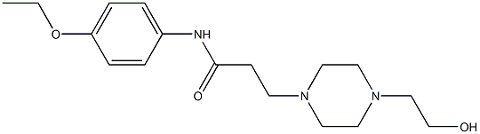 N-(4-ethoxyphenyl)-3-[4-(2-hydroxyethyl)-1-piperazinyl]propanamide 结构式