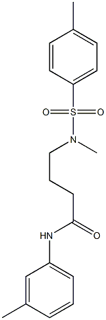 4-{methyl[(4-methylphenyl)sulfonyl]amino}-N-(3-methylphenyl)butanamide 结构式