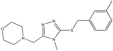 3-methylbenzyl 4-methyl-5-(4-morpholinylmethyl)-4H-1,2,4-triazol-3-yl sulfide 结构式