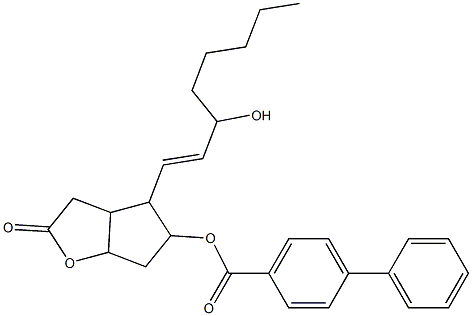 4-(3-hydroxy-1-octenyl)-2-oxohexahydro-2H-cyclopenta[b]furan-5-yl [1,1'-biphenyl]-4-carboxylate 结构式
