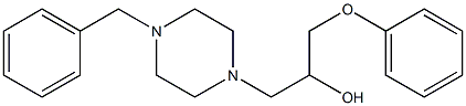 1-(4-benzyl-1-piperazinyl)-3-phenoxy-2-propanol 结构式