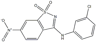 3-(3-chloroanilino)-6-nitro-1,2-benzisothiazole 1,1-dioxide 结构式