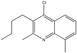 3-butyl-4-chloro-2,8-dimethylquinoline 结构式