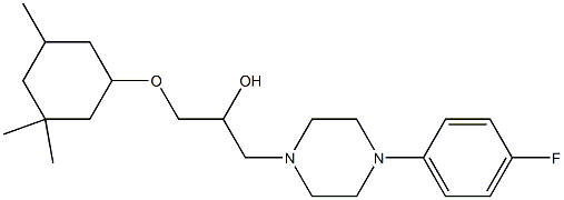 1-[4-(4-fluorophenyl)-1-piperazinyl]-3-[(3,3,5-trimethylcyclohexyl)oxy]-2-propanol 结构式