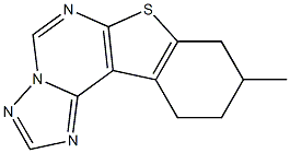 9-methyl-8,9,10,11-tetrahydro[1]benzothieno[3,2-e][1,2,4]triazolo[1,5-c]pyrimidine 结构式
