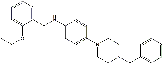 N-[4-(4-benzyl-1-piperazinyl)phenyl]-N-(2-ethoxybenzyl)amine 结构式
