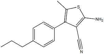 2-amino-5-methyl-4-(4-propylphenyl)-3-thiophenecarbonitrile 结构式