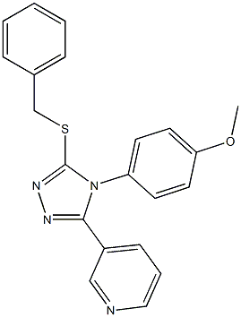 4-[3-(benzylsulfanyl)-5-(3-pyridinyl)-4H-1,2,4-triazol-4-yl]phenyl methyl ether 结构式