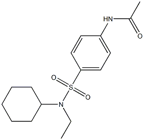 N-(4-{[cyclohexyl(ethyl)amino]sulfonyl}phenyl)acetamide 结构式