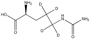 L-瓜氨酸-4,4,5,5-D4 结构式