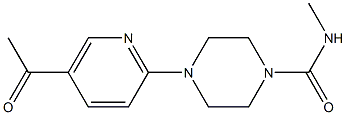 4-(5-acetylpyridin-2-yl)-N-methylpiperazine-1-carboxamide 结构式