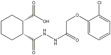 (1S,2R)-2-({2-[2-(2-chlorophenoxy)acetyl]hydrazino}carbonyl)cyclohexanecarboxylic acid 结构式