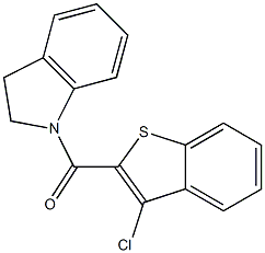 (3-chloro-1-benzothiophen-2-yl)(2,3-dihydro-1H-indol-1-yl)methanone 结构式