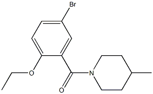 (5-bromo-2-ethoxyphenyl)(4-methyl-1-piperidinyl)methanone 结构式