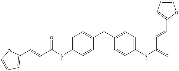 (E)-3-(2-furyl)-N-[4-(4-{[(E)-3-(2-furyl)-2-propenoyl]amino}benzyl)phenyl]-2-propenamide 结构式