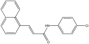 (E)-N-(4-chlorophenyl)-3-(1-naphthyl)-2-propenamide 结构式