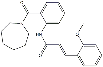 (E)-N-[2-(1-azepanylcarbonyl)phenyl]-3-(2-methoxyphenyl)-2-propenamide 结构式