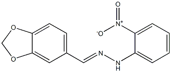 1,3-benzodioxole-5-carbaldehyde N-(2-nitrophenyl)hydrazone 结构式
