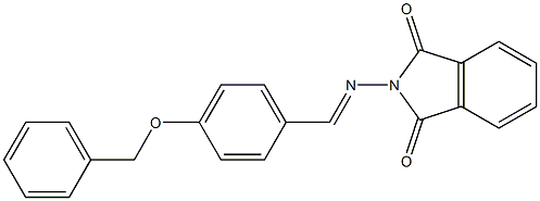 2-({(E)-[4-(benzyloxy)phenyl]methylidene}amino)-1H-isoindole-1,3(2H)-dione 结构式