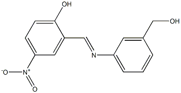 2-({[3-(hydroxymethyl)phenyl]imino}methyl)-4-nitrophenol 结构式