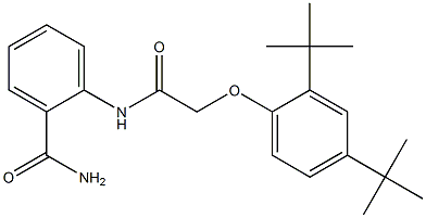 2-({2-[2,4-di(tert-butyl)phenoxy]acetyl}amino)benzamide 结构式